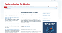 Desktop Screenshot of businessanalystcertification.com