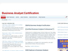 Tablet Screenshot of businessanalystcertification.com